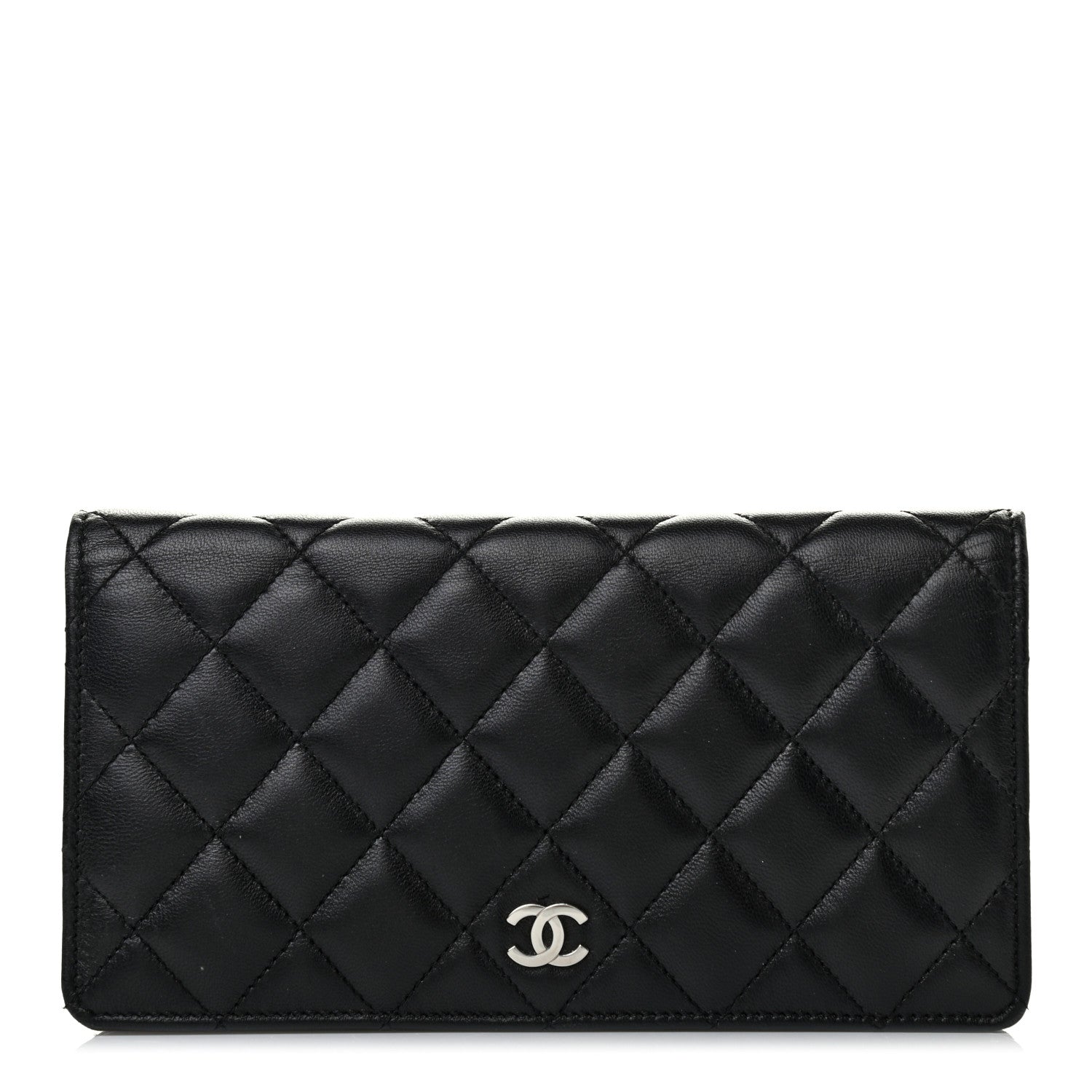 Chanel Lambskin Quilted Yen Wallet Black 1 of 6