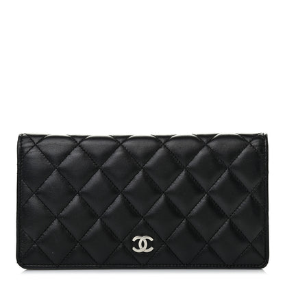 Chanel Lambskin Quilted Yen Wallet Black 1 of 6