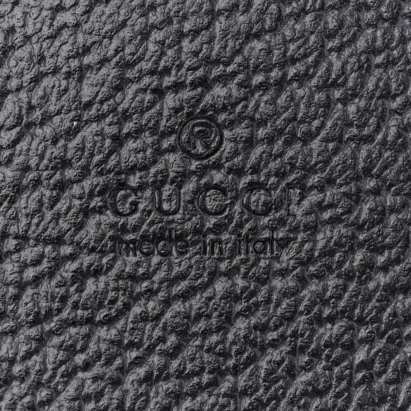 GG Supreme Monogram Textured Dollar Calfskin Card Case Blue Dark Blue