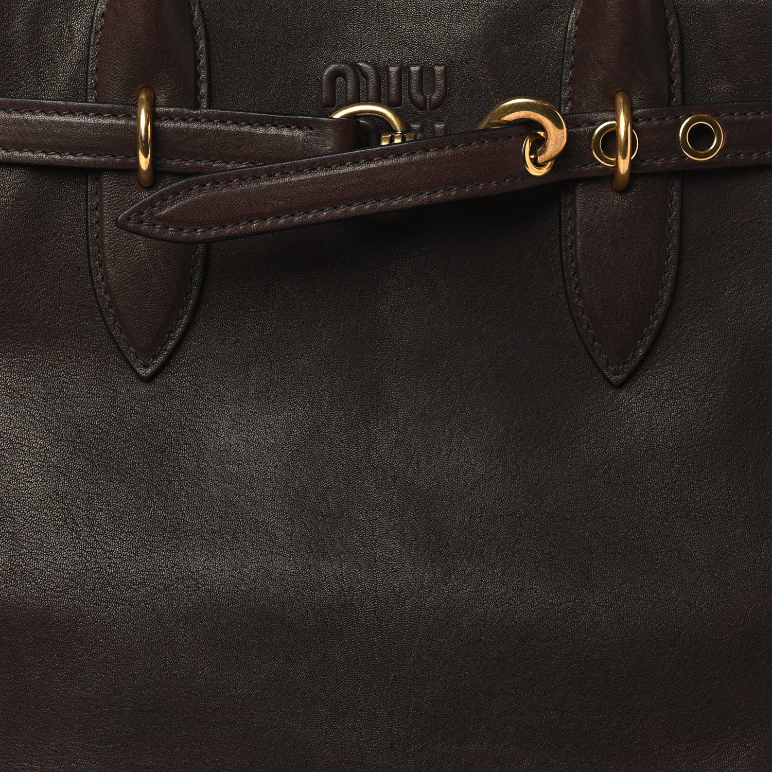 Miu Miu Nappa Medium Aventure Bag Brown 7 of 10