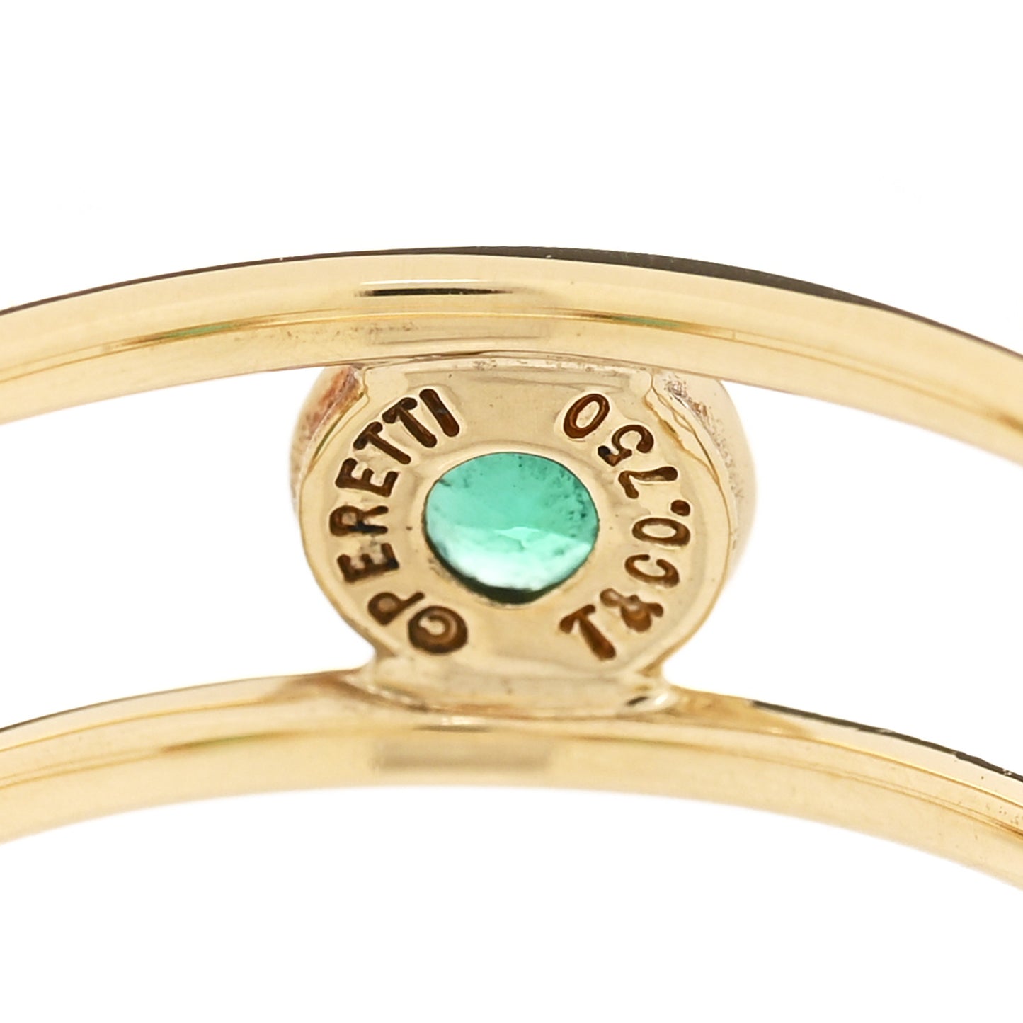 18K Yellow Gold Emerald Elsa Peretti Color By The Yard Ring 49 5