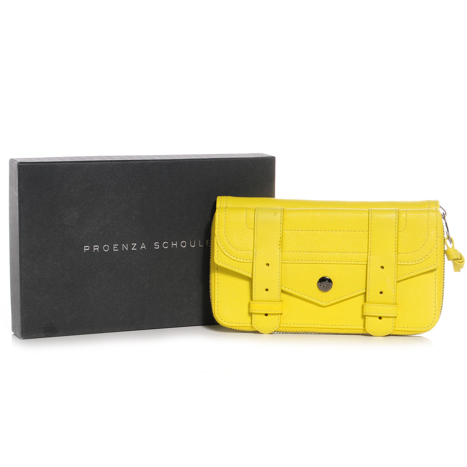 Proenza Schouler Leather PS1 Large Zip Around Wallet Sunshine 8 of 9