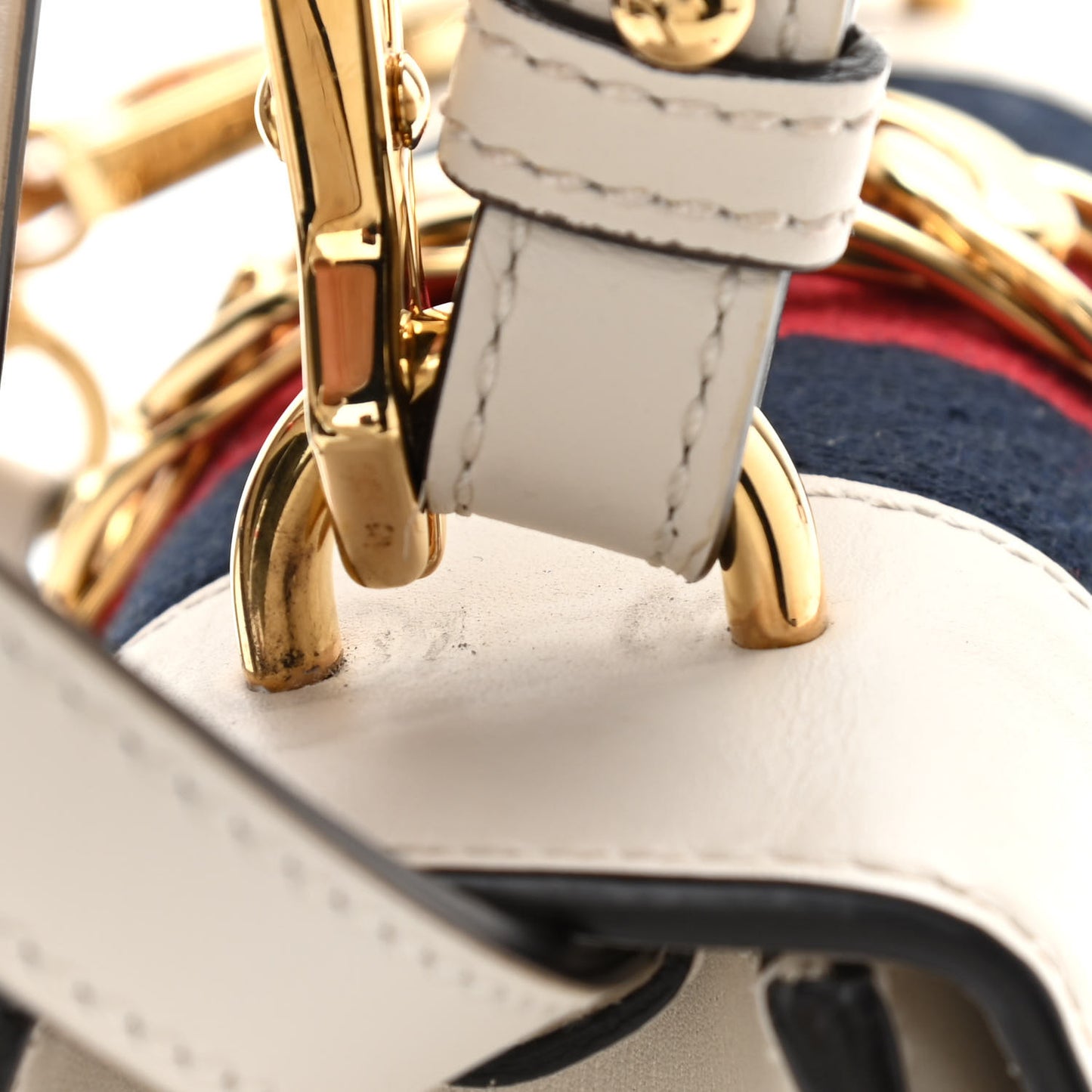 Calfskin Mini Sylvie Top Handle Bag White