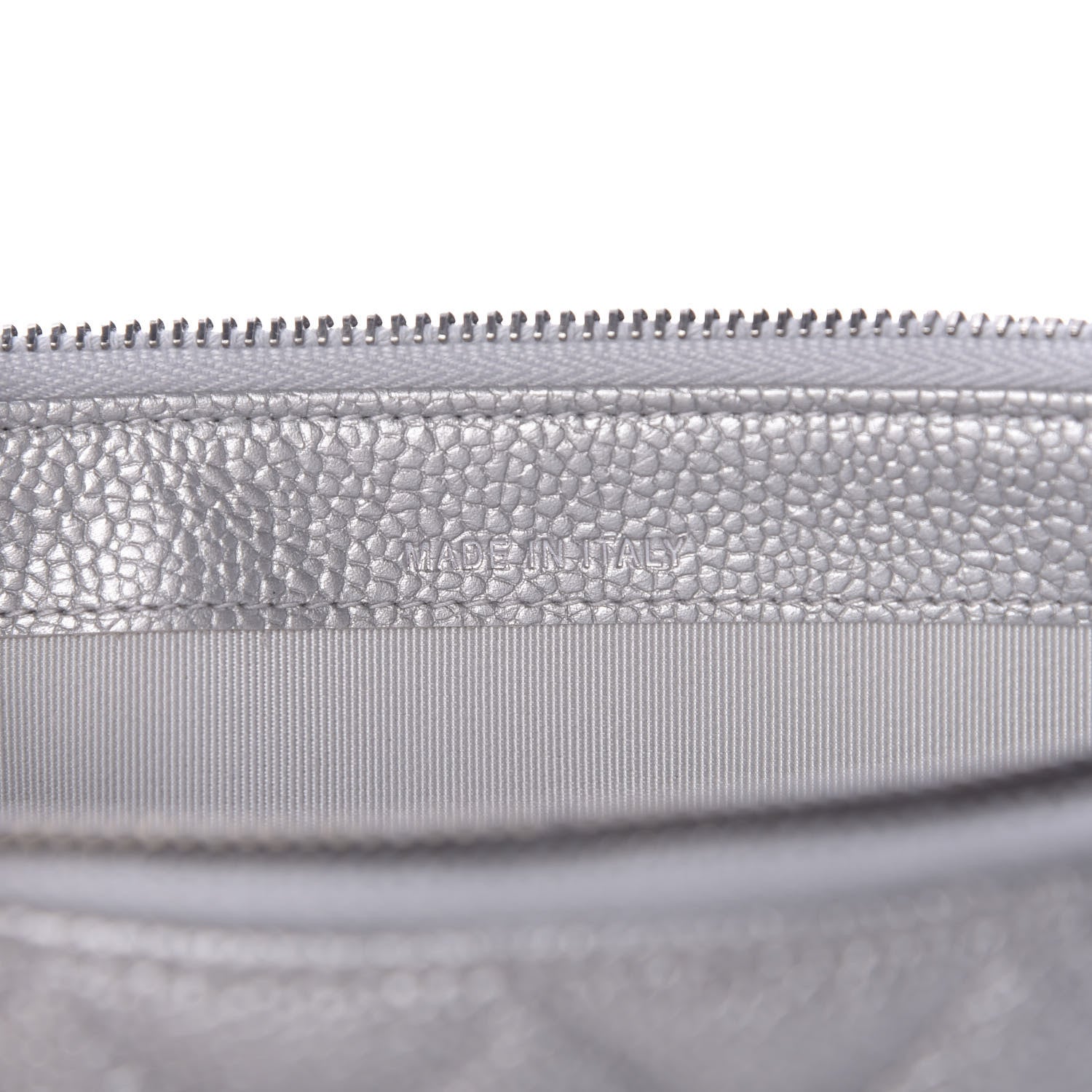 Chanel Metallic Caviar Quilted Small Clutch With Chain Silver 11 of 11