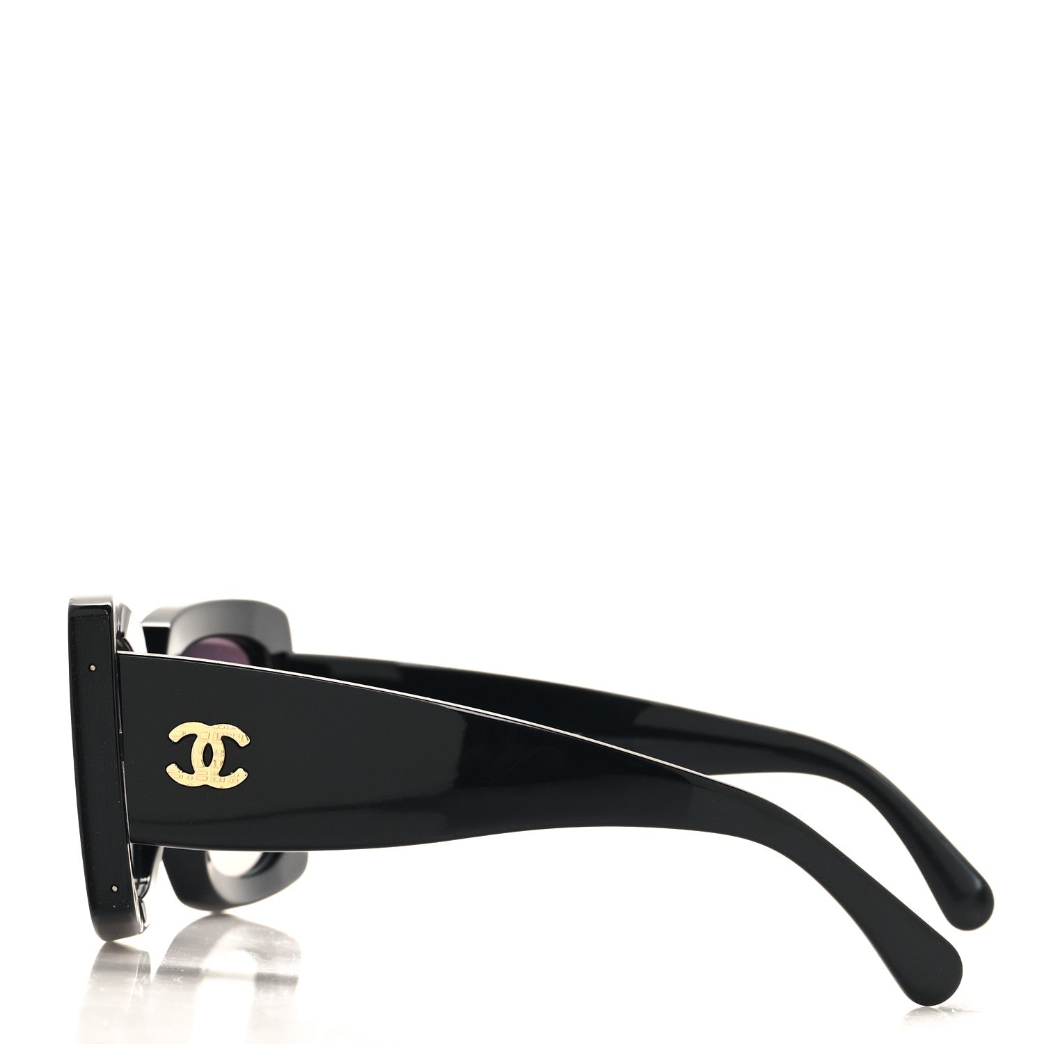 Chanel Acetate Rectangle Sunglasses 5435 Black 3 of 8