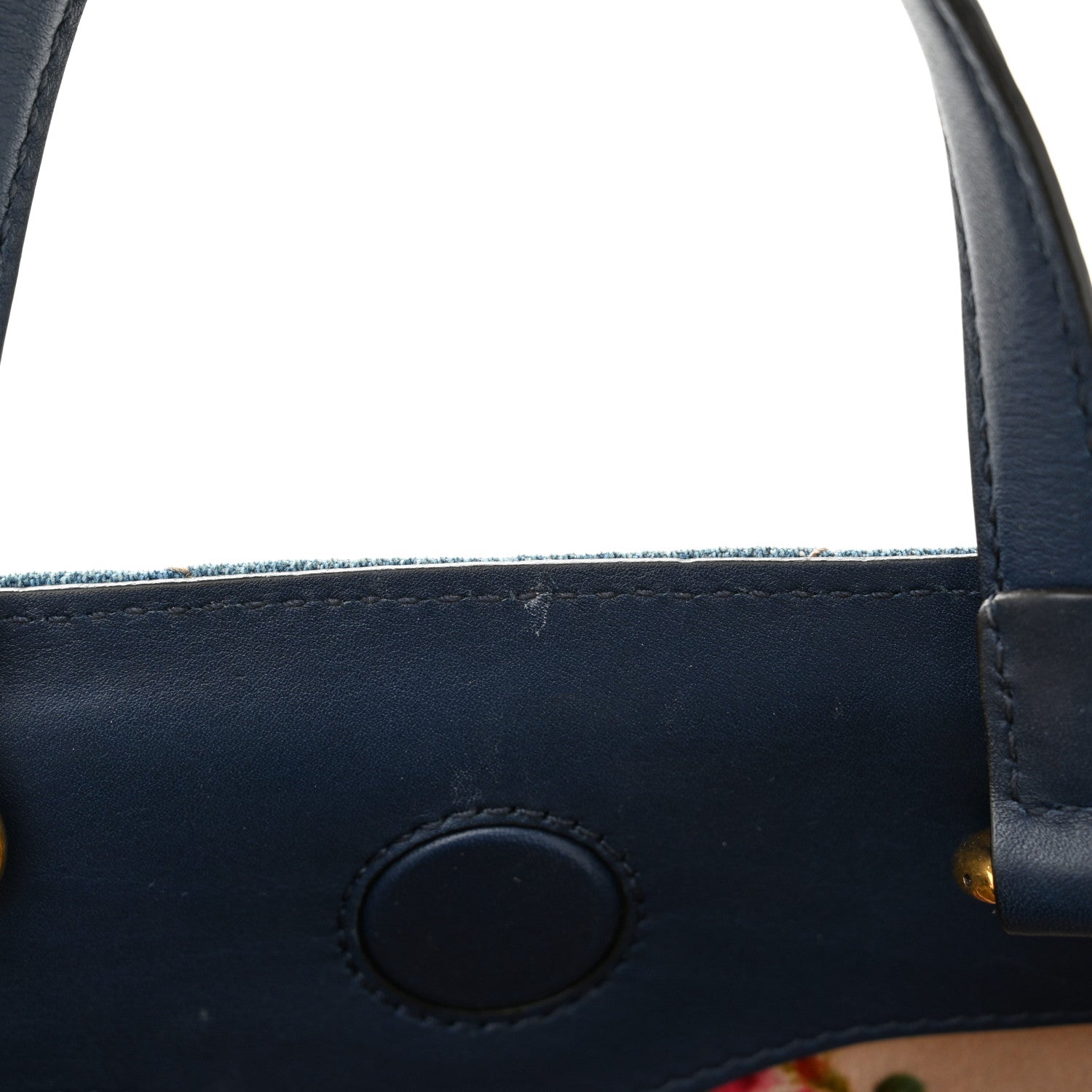 Gucci Denim Matelasse Small Pearly GG Marmont Tote Blue 13 of 15