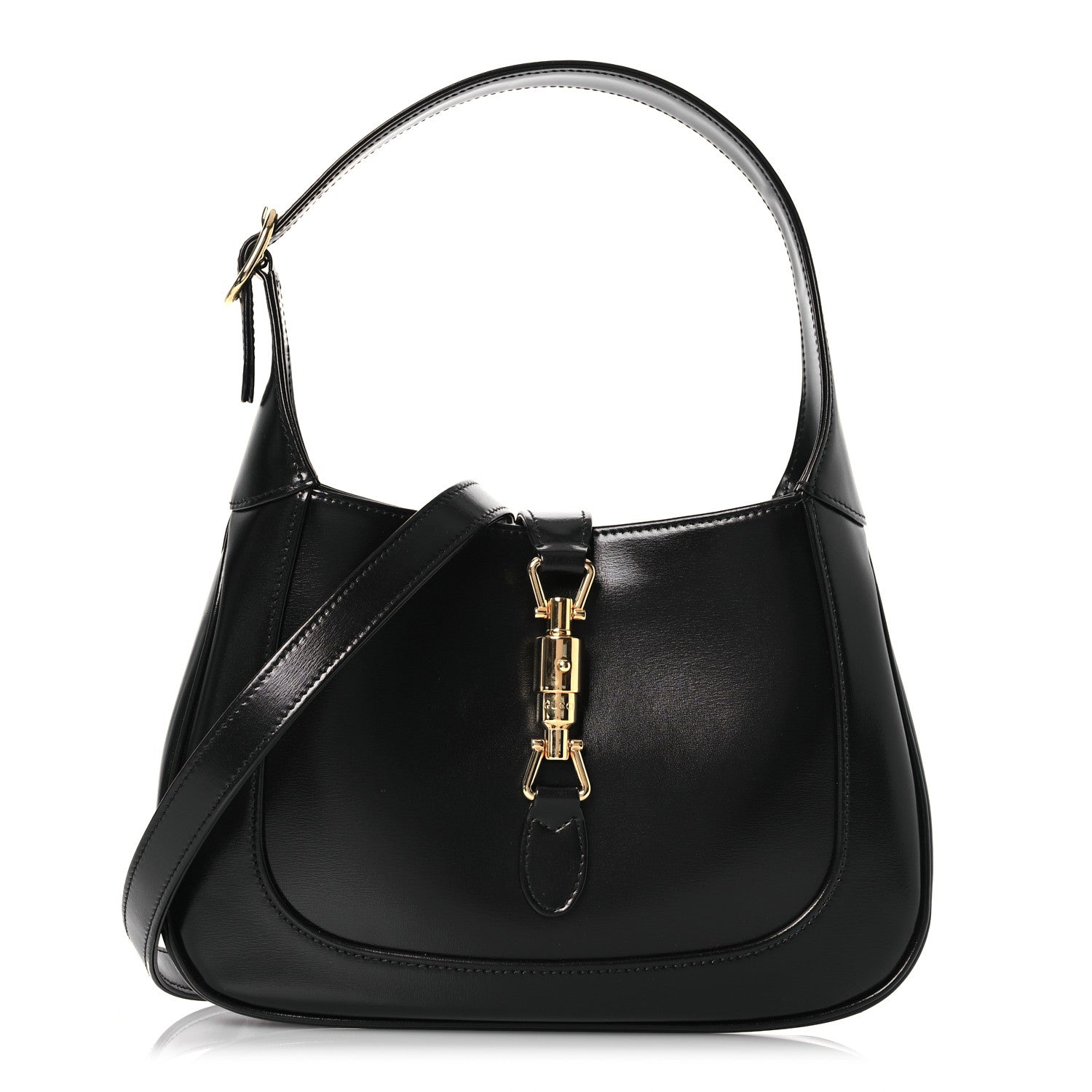 Gucci Boarded Dyana Lux Calfskin Small Jackie 1961 Hobo Black 1 of 11