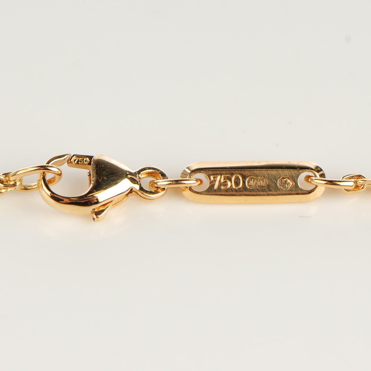 18K Yellow Gold Diamond Ice Cube Love Necklace