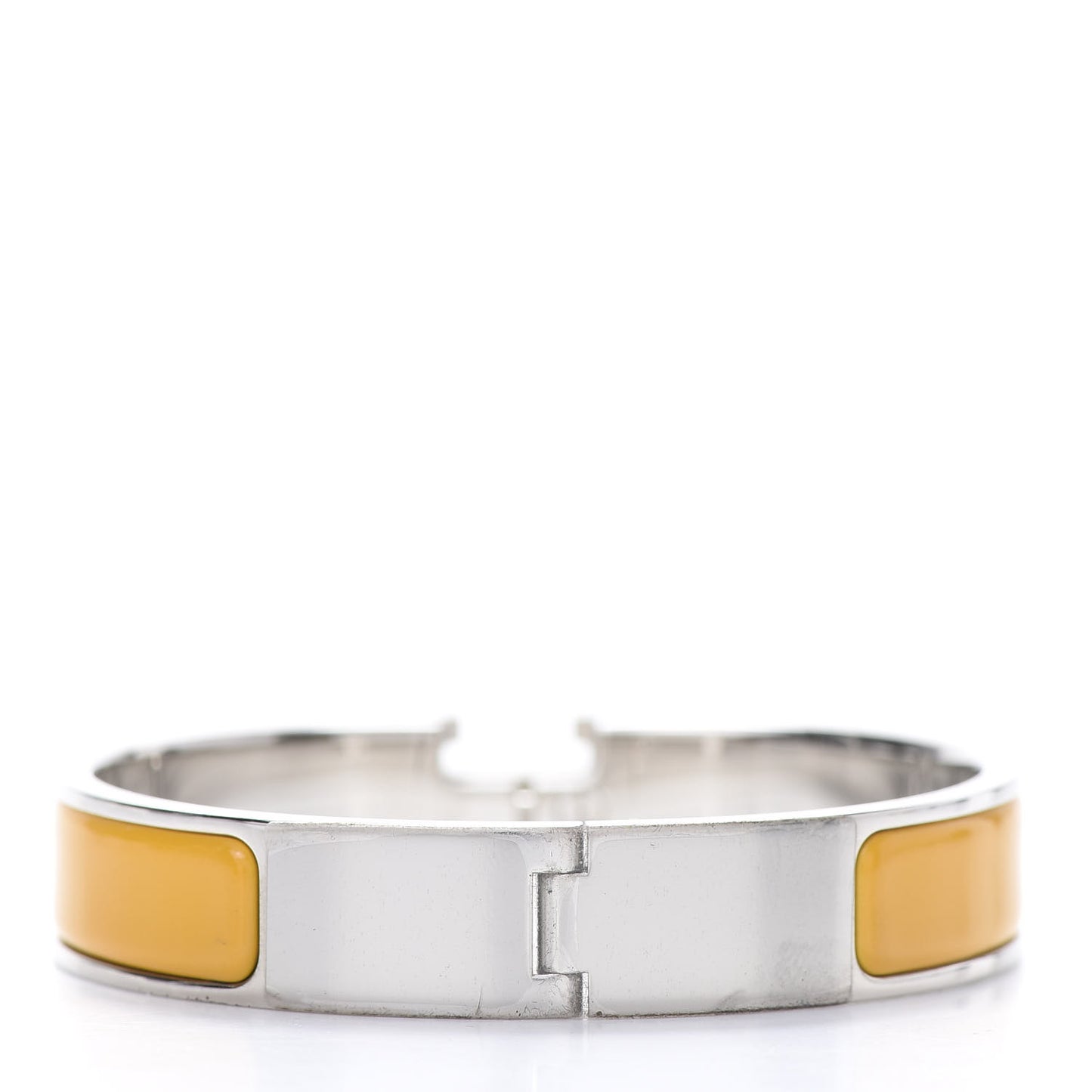 Enamel Narrow Clic Clac H Bracelet PM Jaune Madras