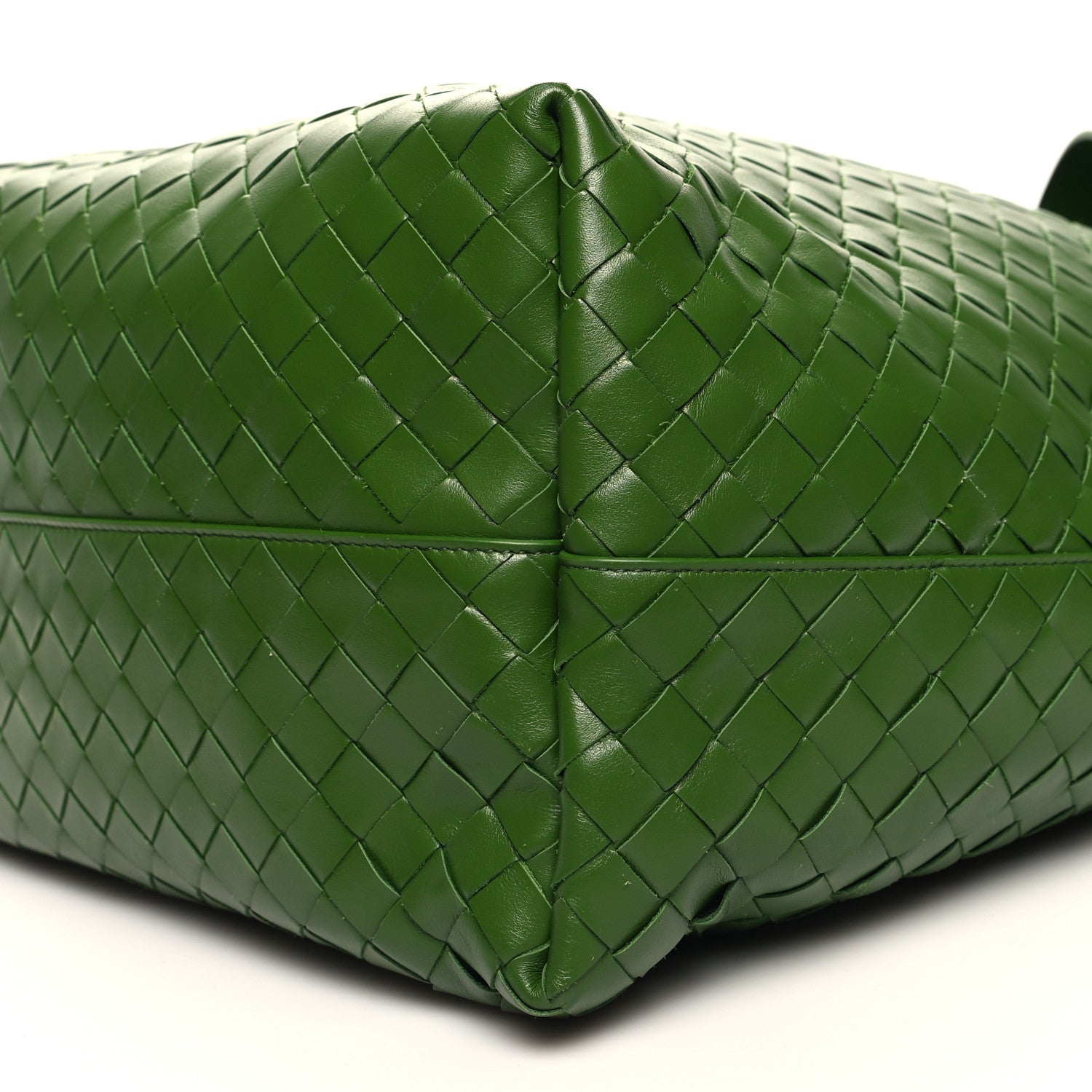 BOTTEGA VENETA エコバッグ グリーン Bottega Veneta Calfskin Intrecciato Large North South Tote Bag