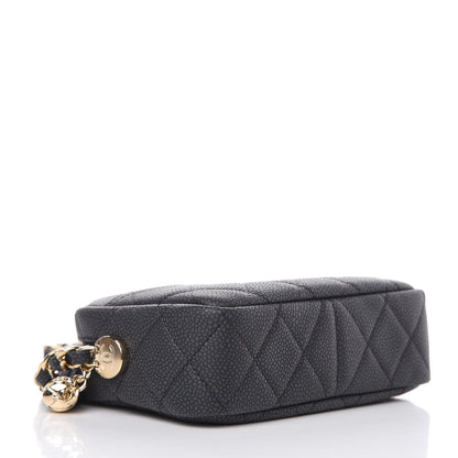 Chanel Iridescent Caviar Quilted Mini Coco Tassel Camera Case Black 4 of 10