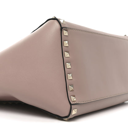 Valentino Garavani Vitello Small Rockstud Double Handle Tote Poudre 8 of 9
