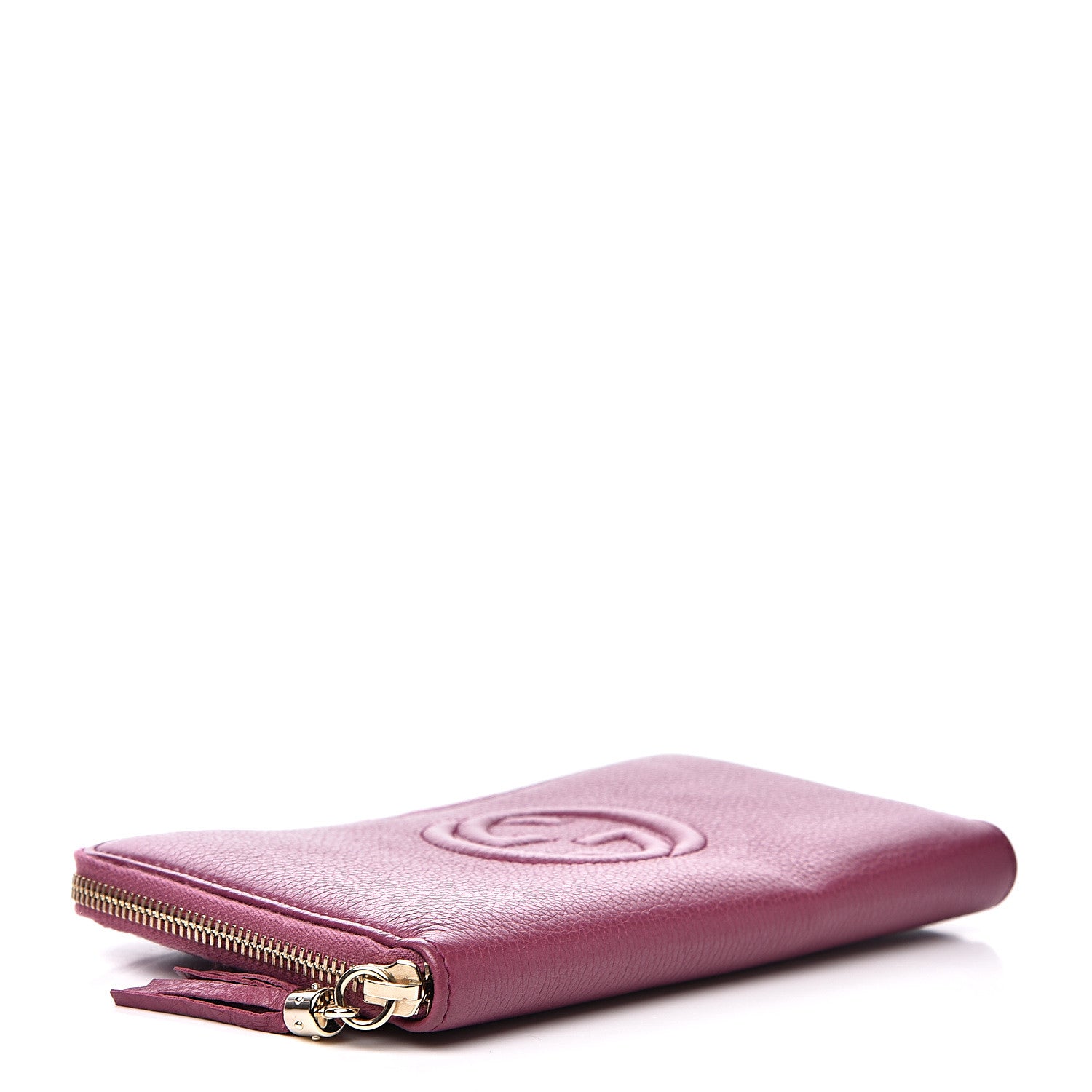 Gucci Pebbled Calfskin Soho Zip Around Wallet Peonia Flower 3 of 10