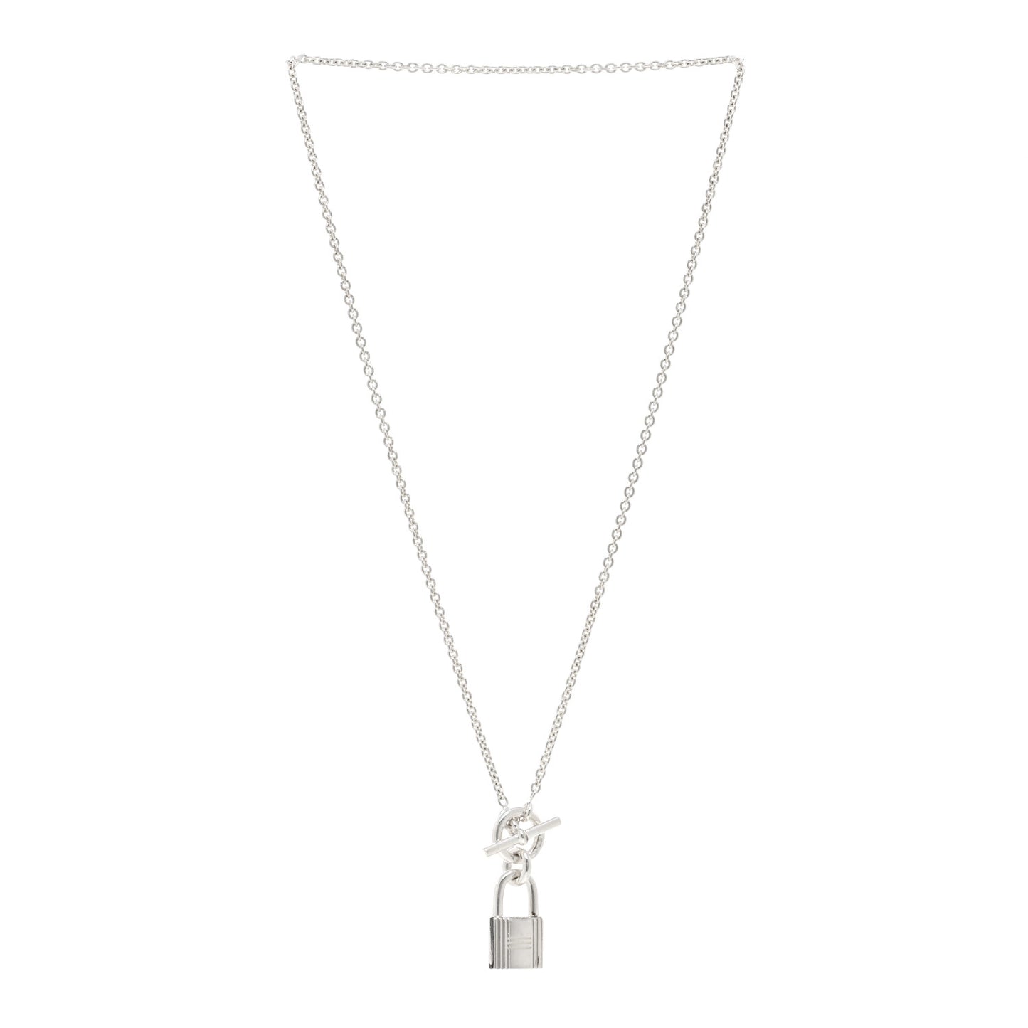 Sterling Silver Cadenas Kelly Lock Pendant Necklace