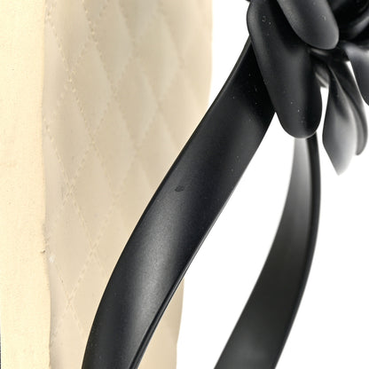 Chanel PVC Camellia Thong Sandals 37 Black 10 of 10