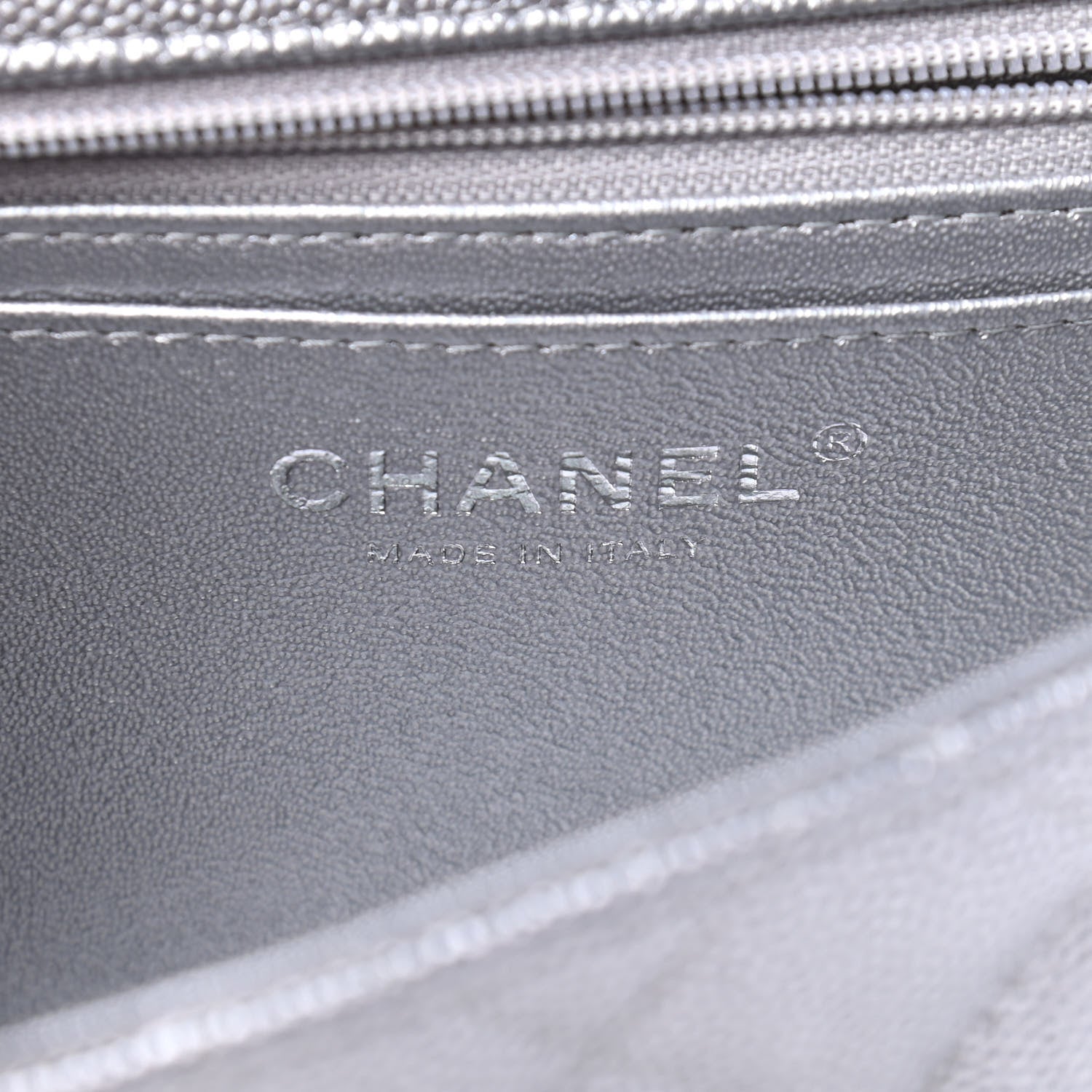 Chanel Metallic Caviar Quilted Mini Top Handle Rectangular Flap Silver 5 of 6