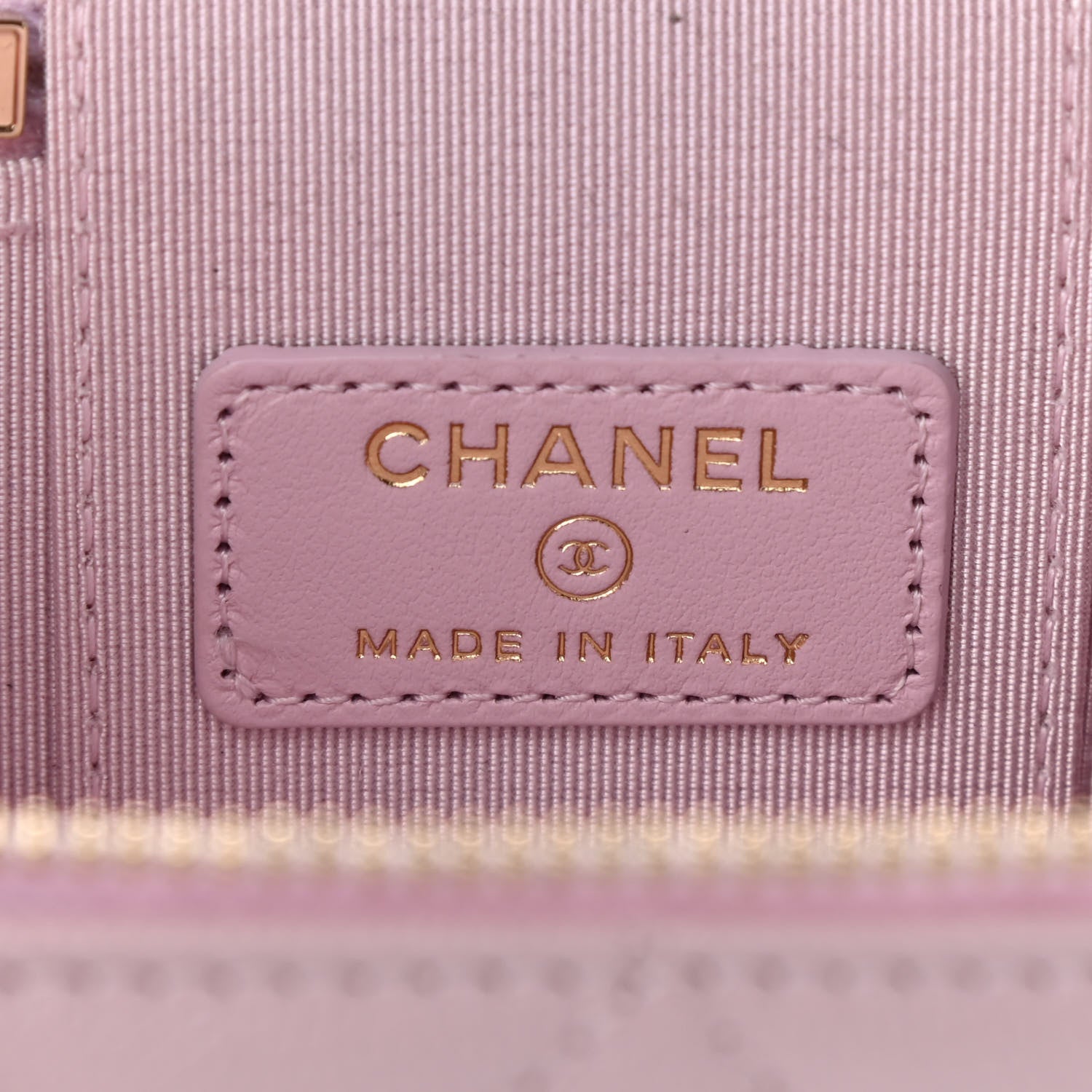 Chanel Caviar Quilted Mini Vanity Case With Chain Light Pink 6 of 9