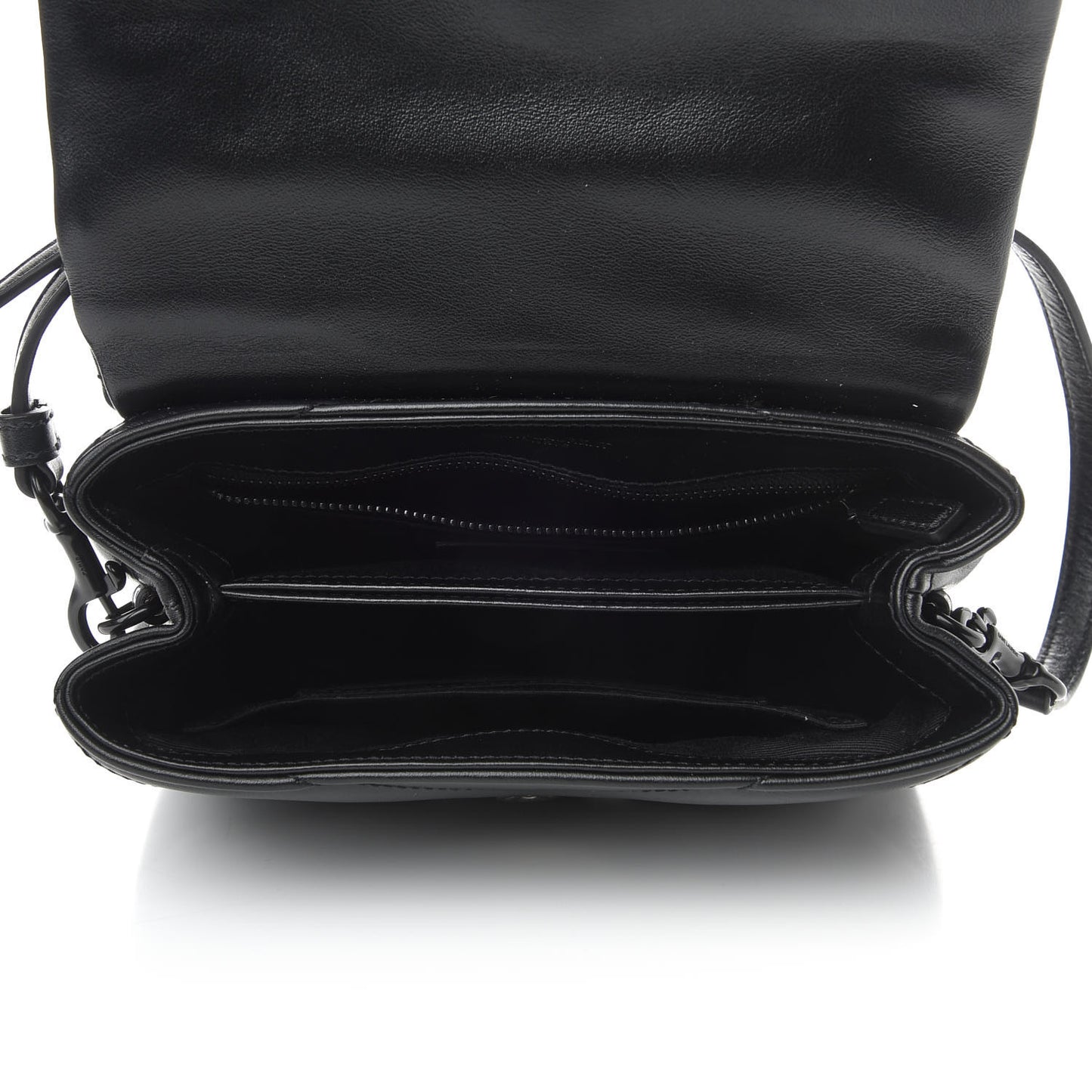 Calfskin Y Quilted Monogram Toy Loulou Crossbody Bag Black