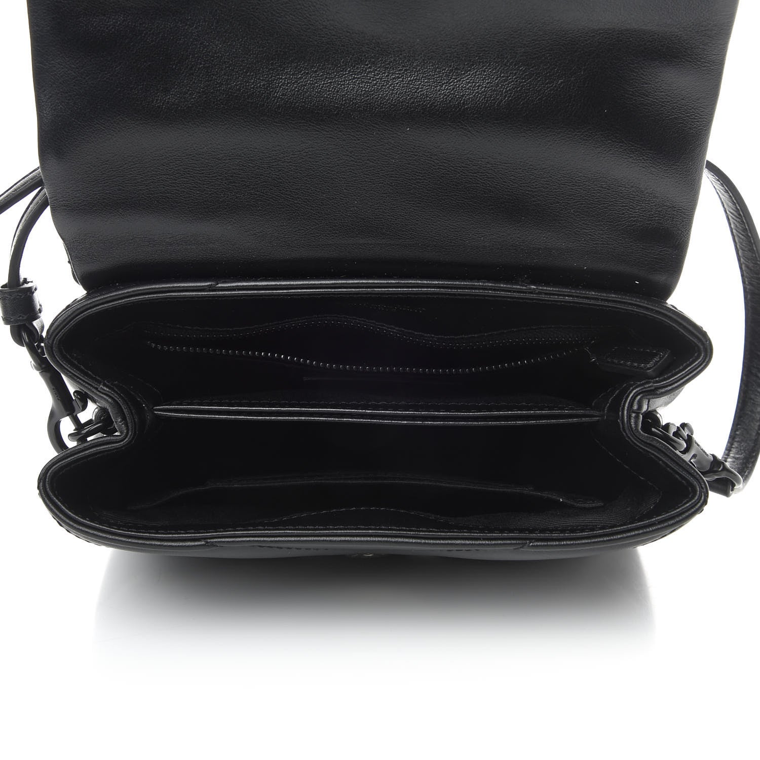 Saint Laurent Calfskin Y Quilted Monogram Toy Loulou Crossbody Bag Black 7 of 10