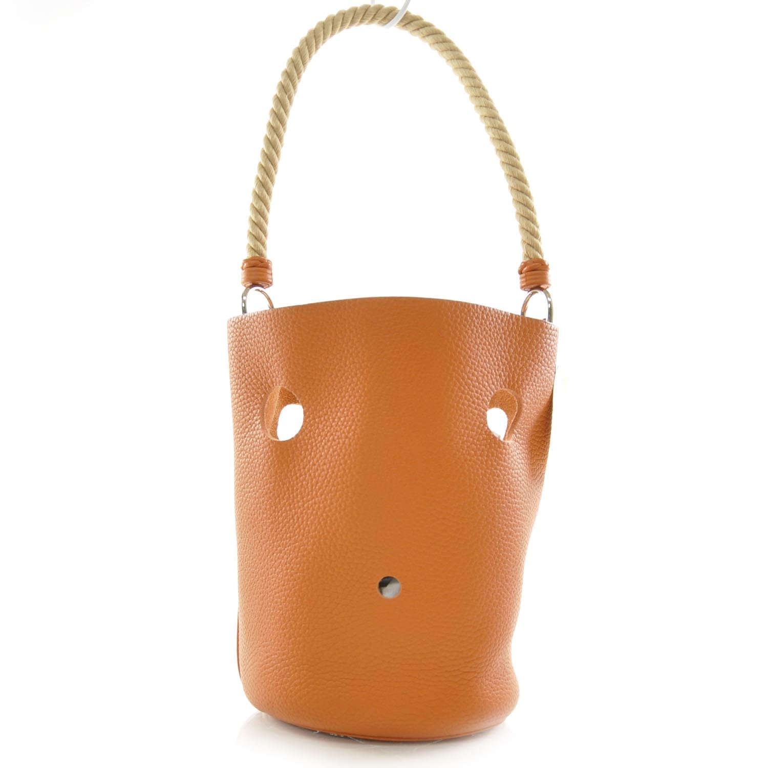 Hermes Taurillon Clemence Mangeoire Rope Bag Orange 1 of 8