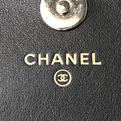 Chanel Calfskin Quilted Mini Maxi Pearls Wallet On Chain WOC Black 6 of 12