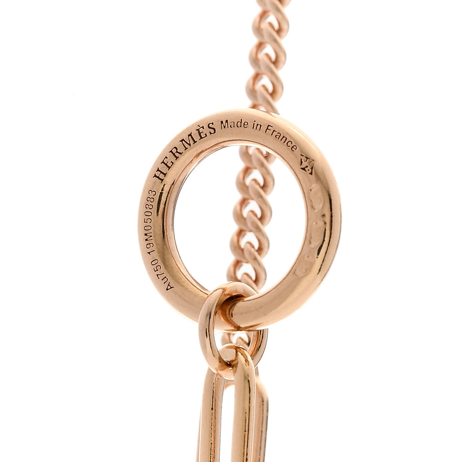 Hermes 18K Rose Gold Echappee Extra Long Necklace 5 of 6