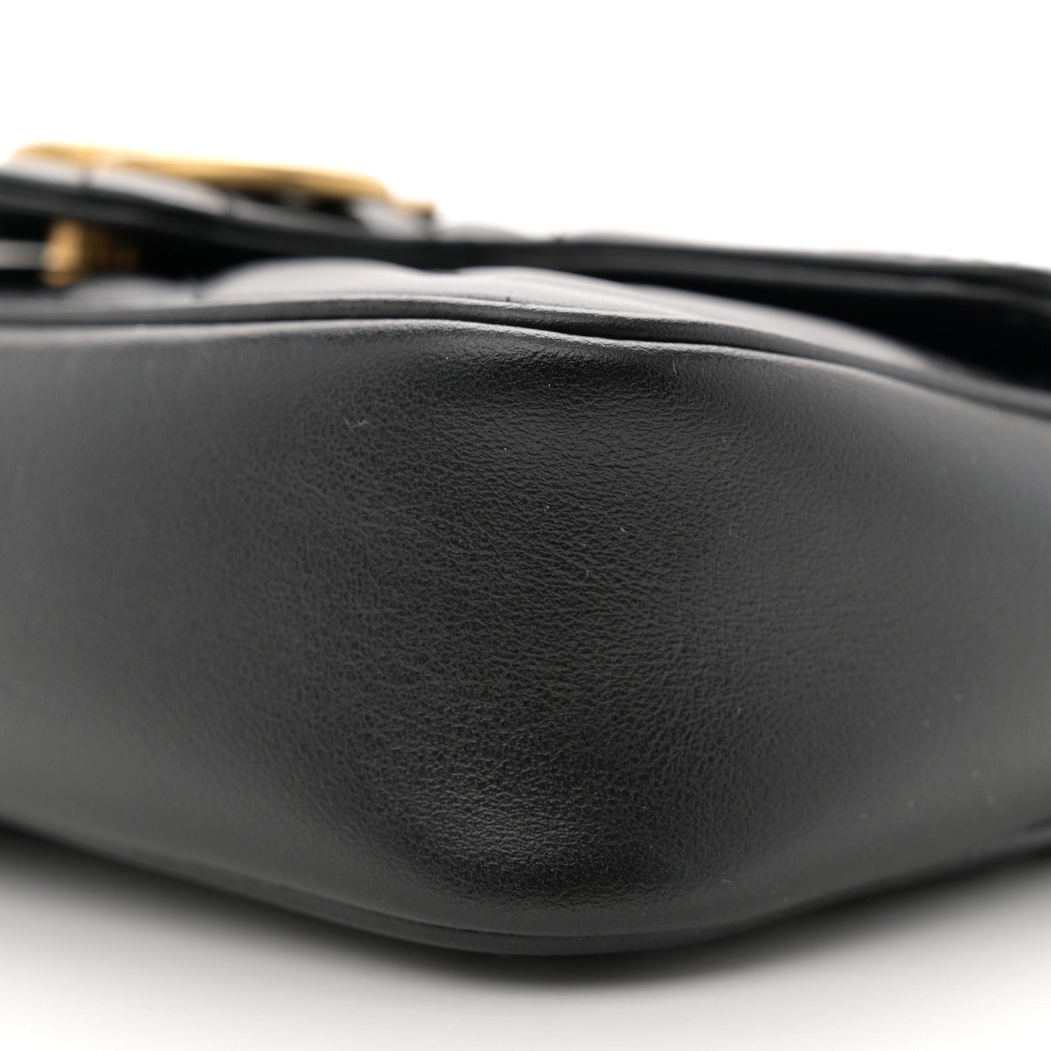 Gucci Calfskin Matelasse Super Mini GG Marmont Shoulder Bag Black 10 of 10