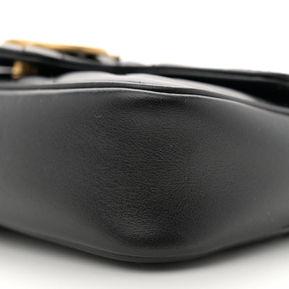 Gucci Calfskin Matelasse Super Mini GG Marmont Shoulder Bag Black 10 of 10