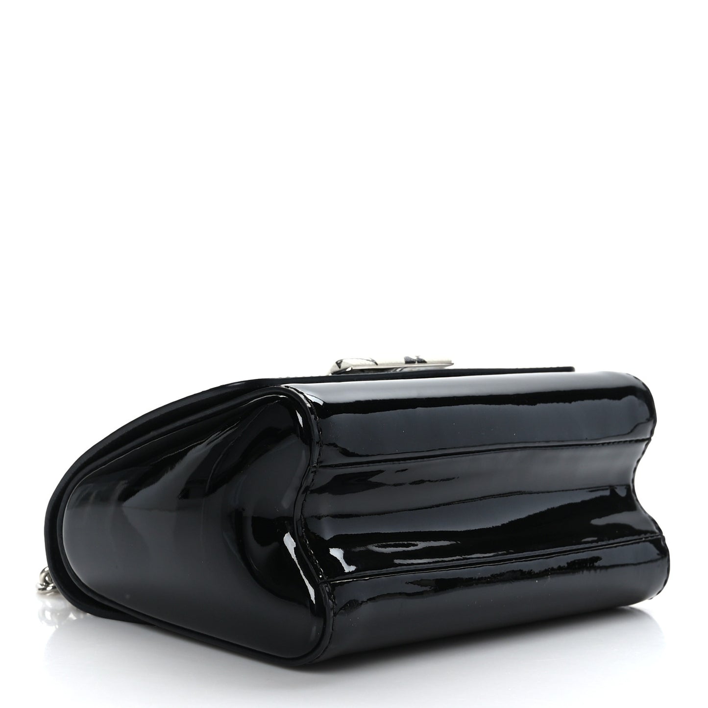 Patent Monogram Twist Shoulder Bag PM Black
