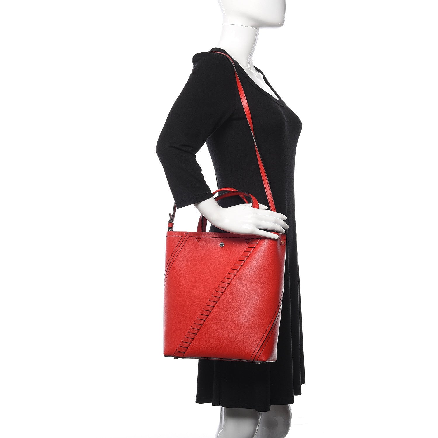 Proenza Schouler Smooth Calfskin Hex Tote Cardinal 2 of 10