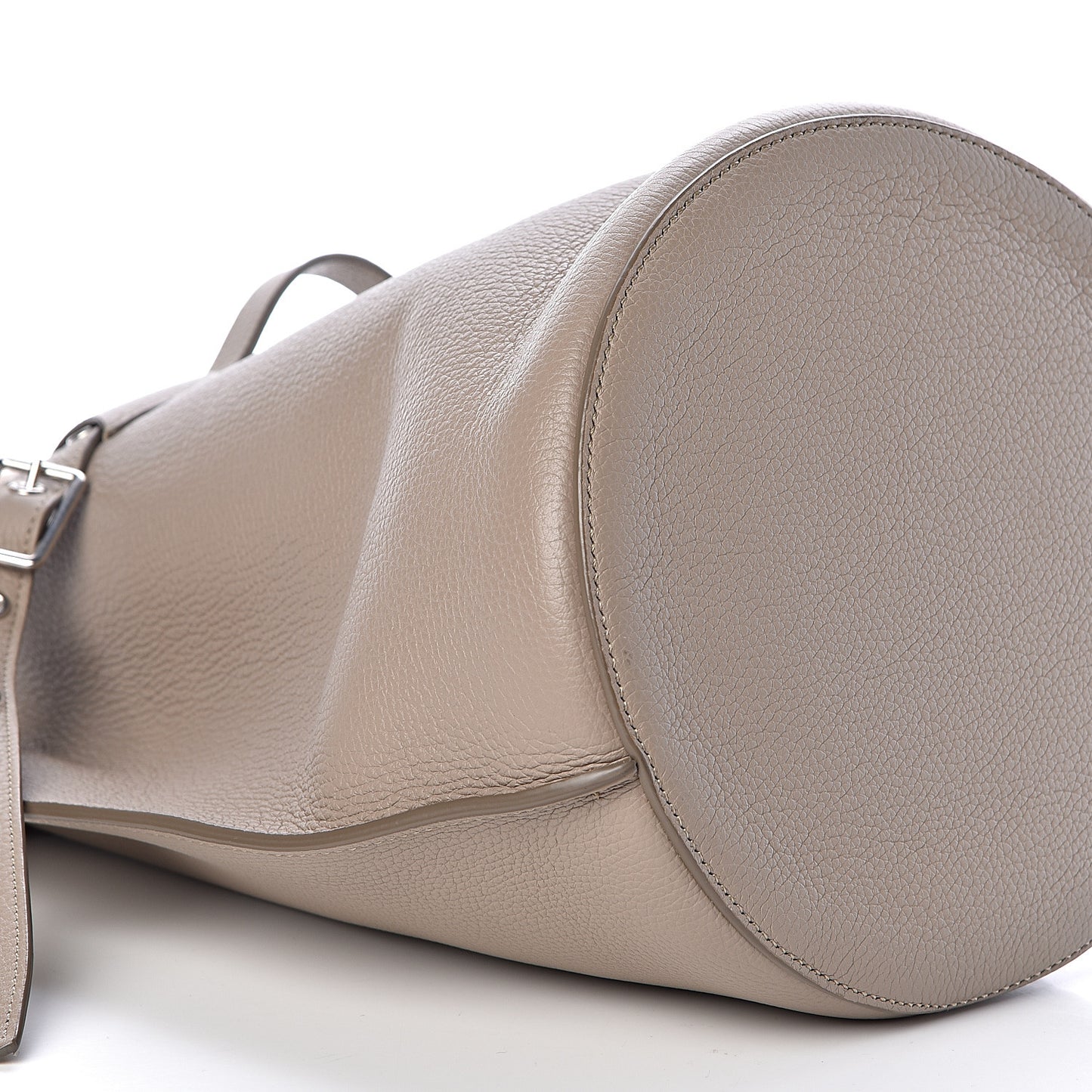 Supple Grained Calfskin Big Bag Bucket Light Taupe