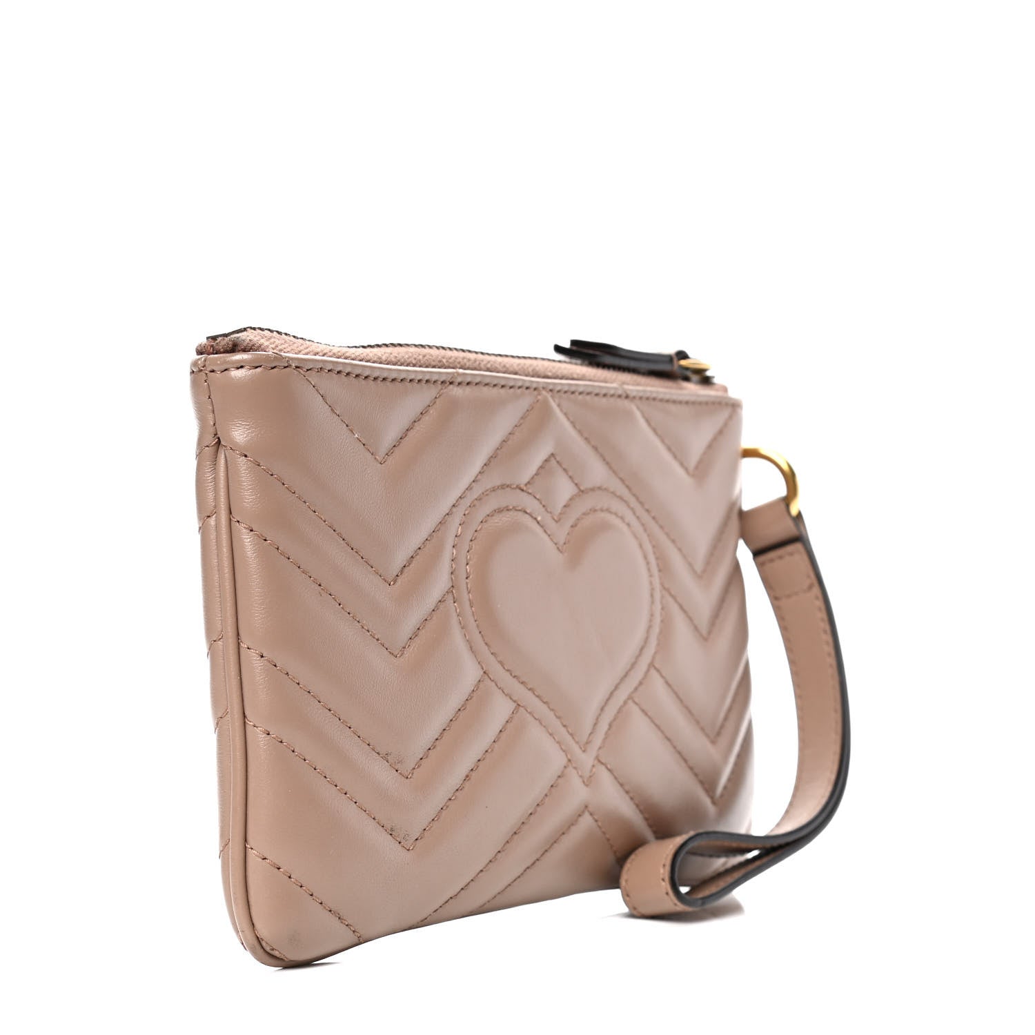 Gucci Calfskin Matelasse GG Marmont Wrist Wallet Porcelain Rose 2 of 6