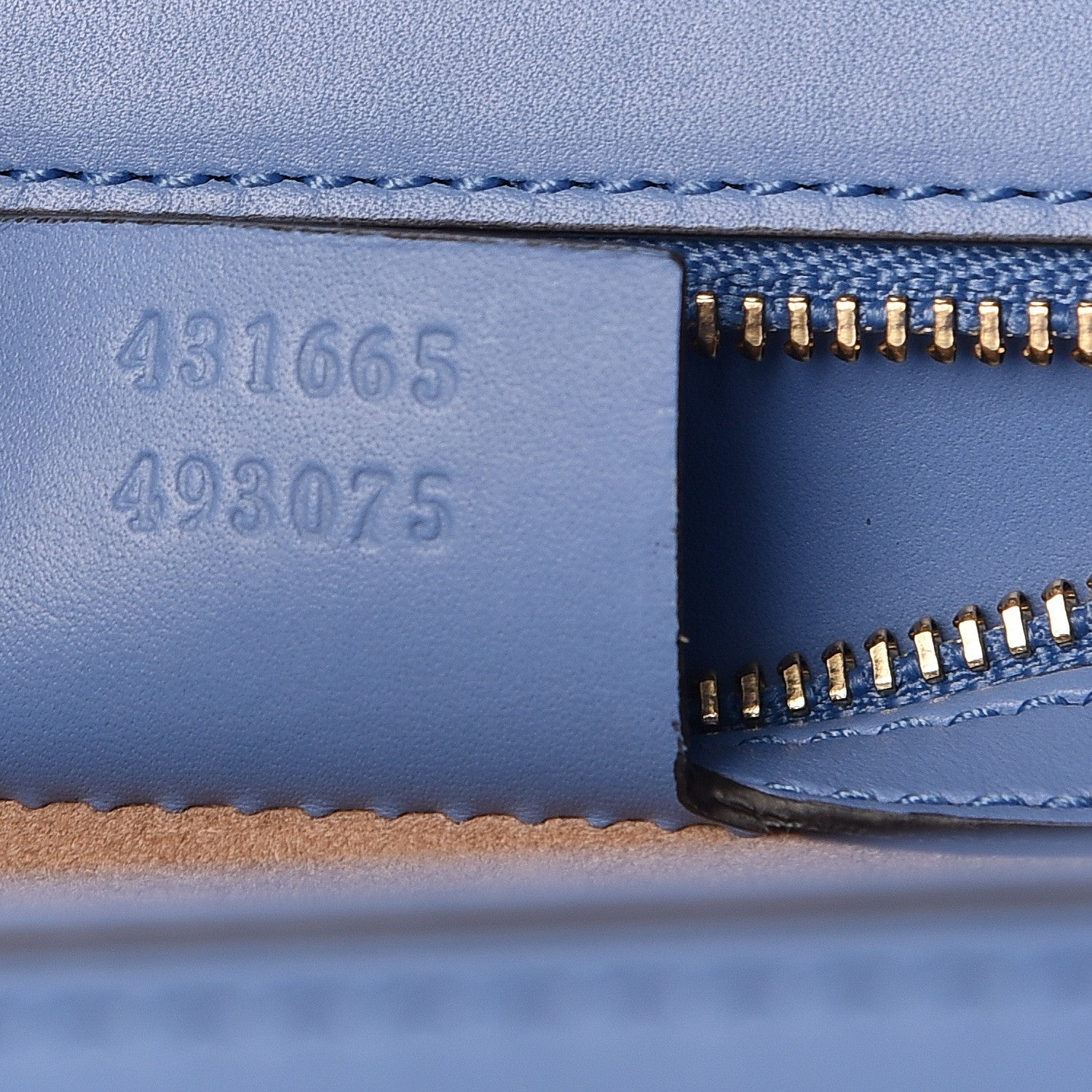 Gucci Calfskin Embroidered Medium Sylvie Top Handle Bag Clear Sky Blue 7 of 10