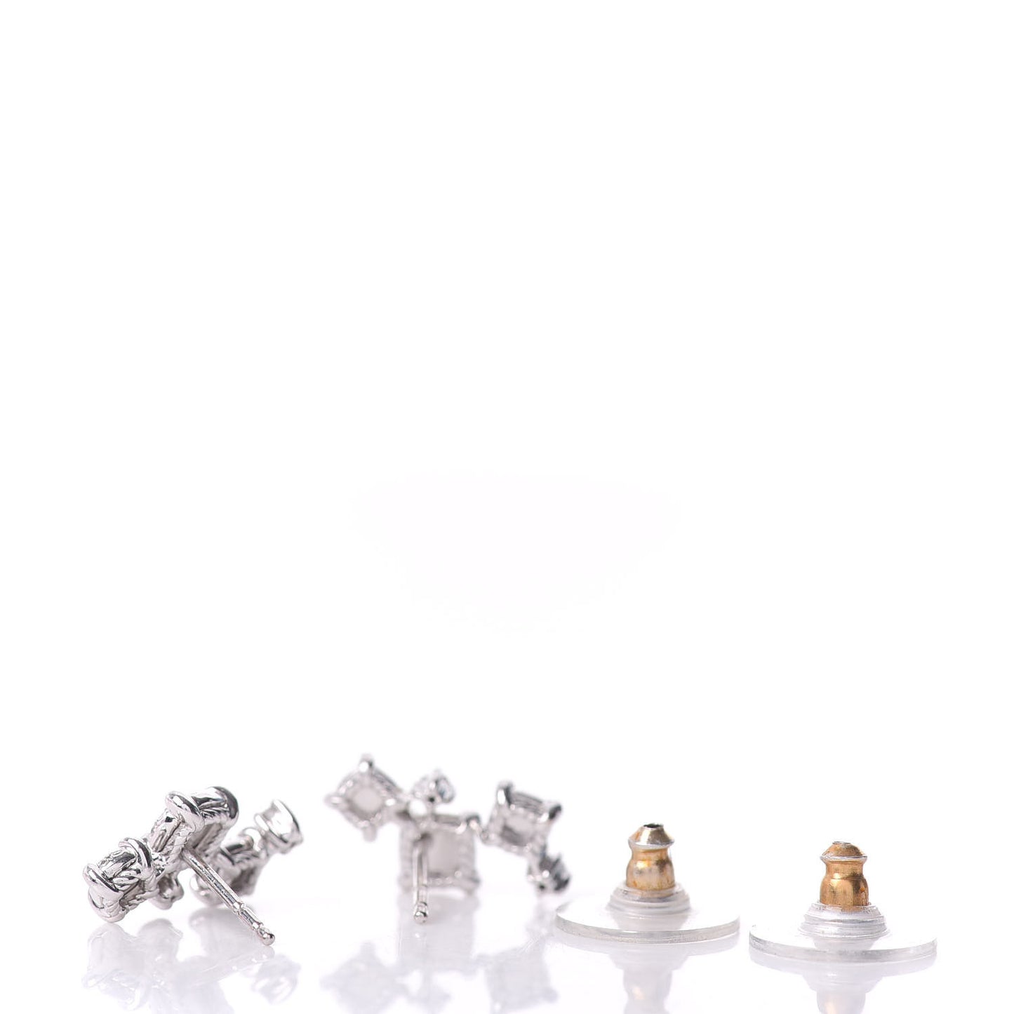 18K White Gold Diamond Precious Chatelaine Climber Earrings