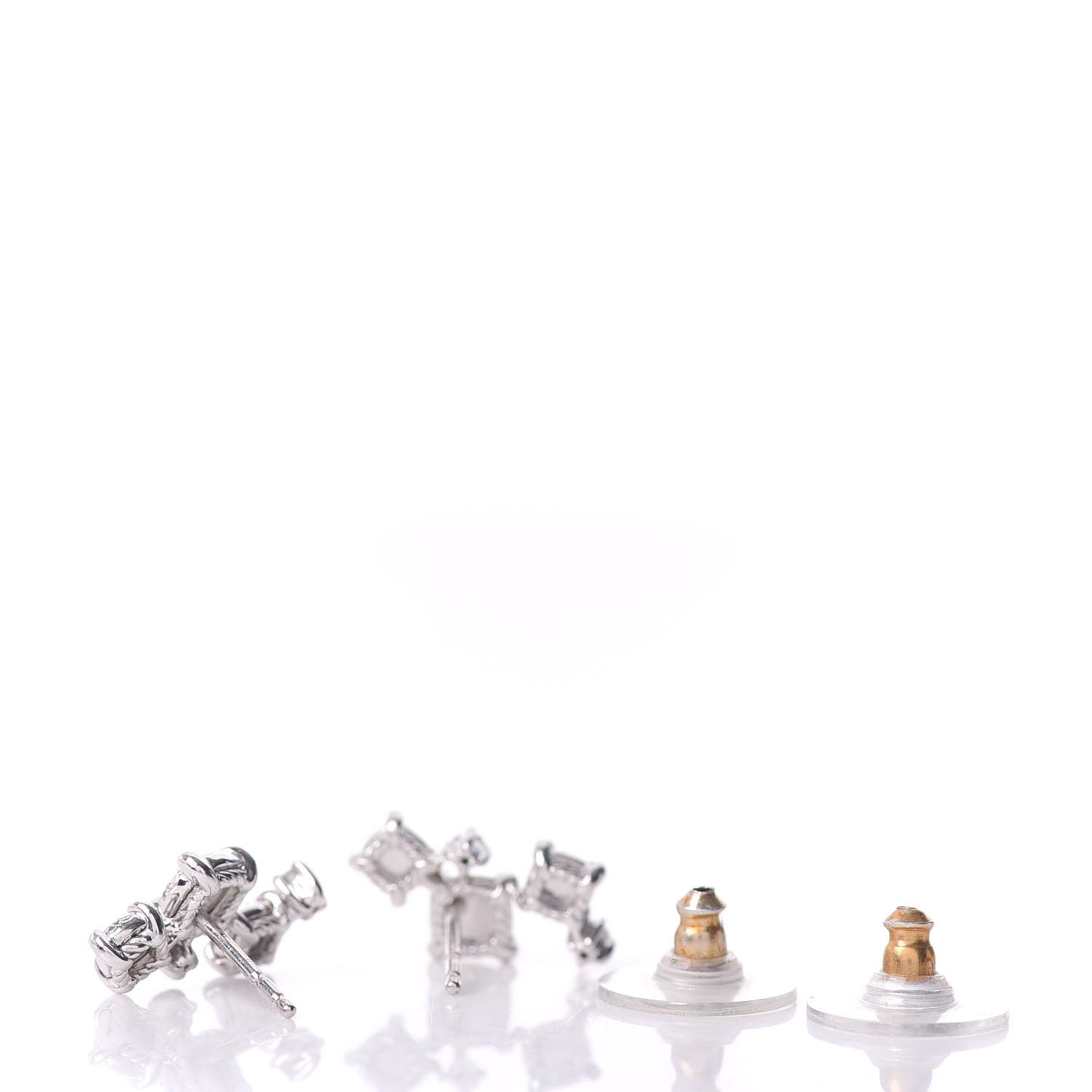 David Yurman 18K White Gold Diamond Precious Chatelaine Climber Earrings 3 of 3
