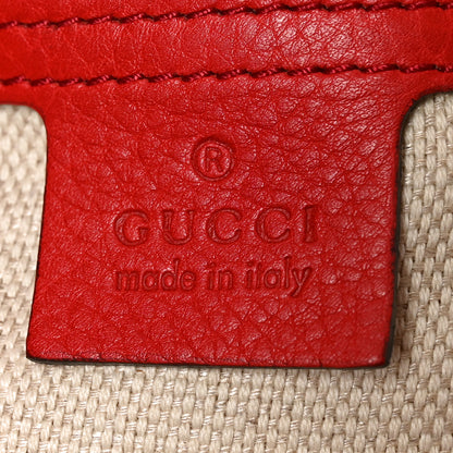 Gucci Pebbled Calfskin Large Soho Shoulder Bag Red 6 of 10
