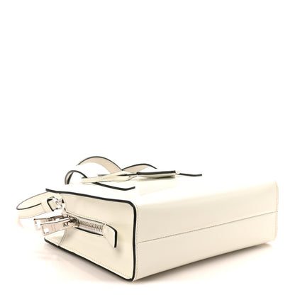 Prada Spazzolato Mini Re-Edition 1995 Double Handle Handbag White 4 of 9