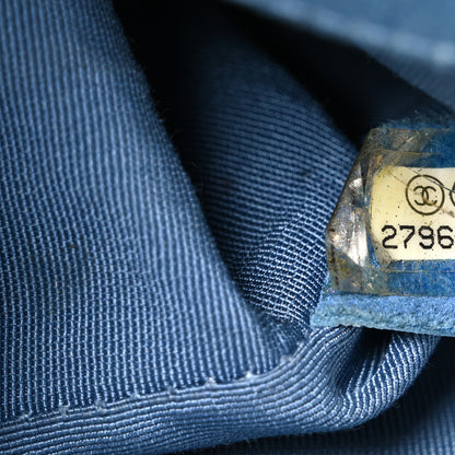 Chanel Denim Pleated Medium Boy Flap Light Blue 6 of 10