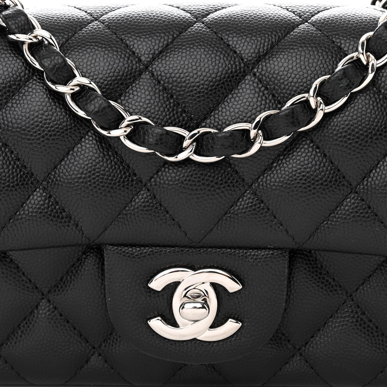 Chanel Caviar Quilted Mini Rectangular Flap Black 8 of 11