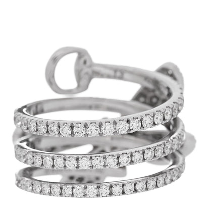 Gucci 18K White Gold Diamond Flora Butterfly Ring 53 6.25 3 of 6