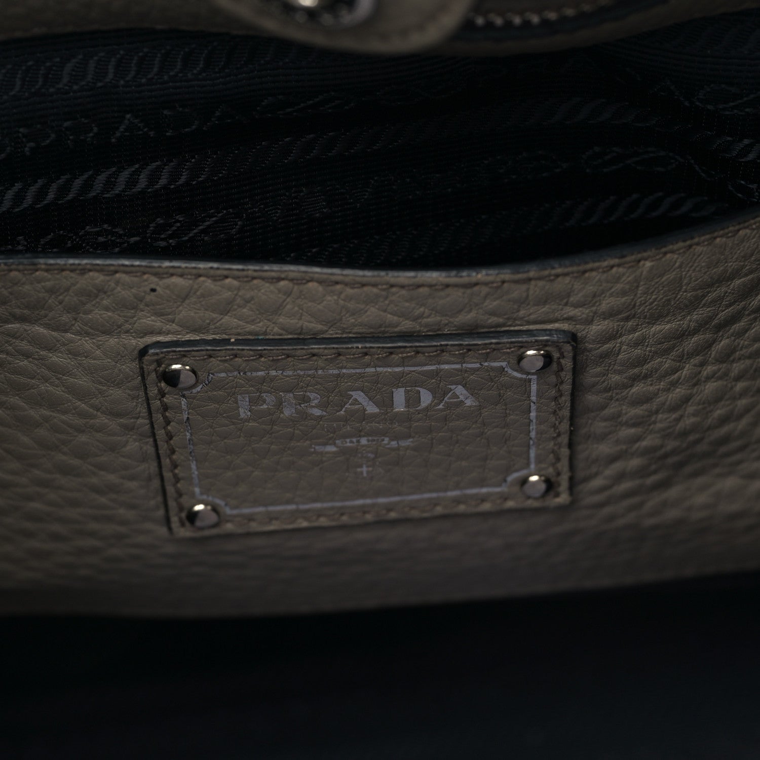 Prada Vitello Daino Side Pocket Tote Argilla 6 of 9