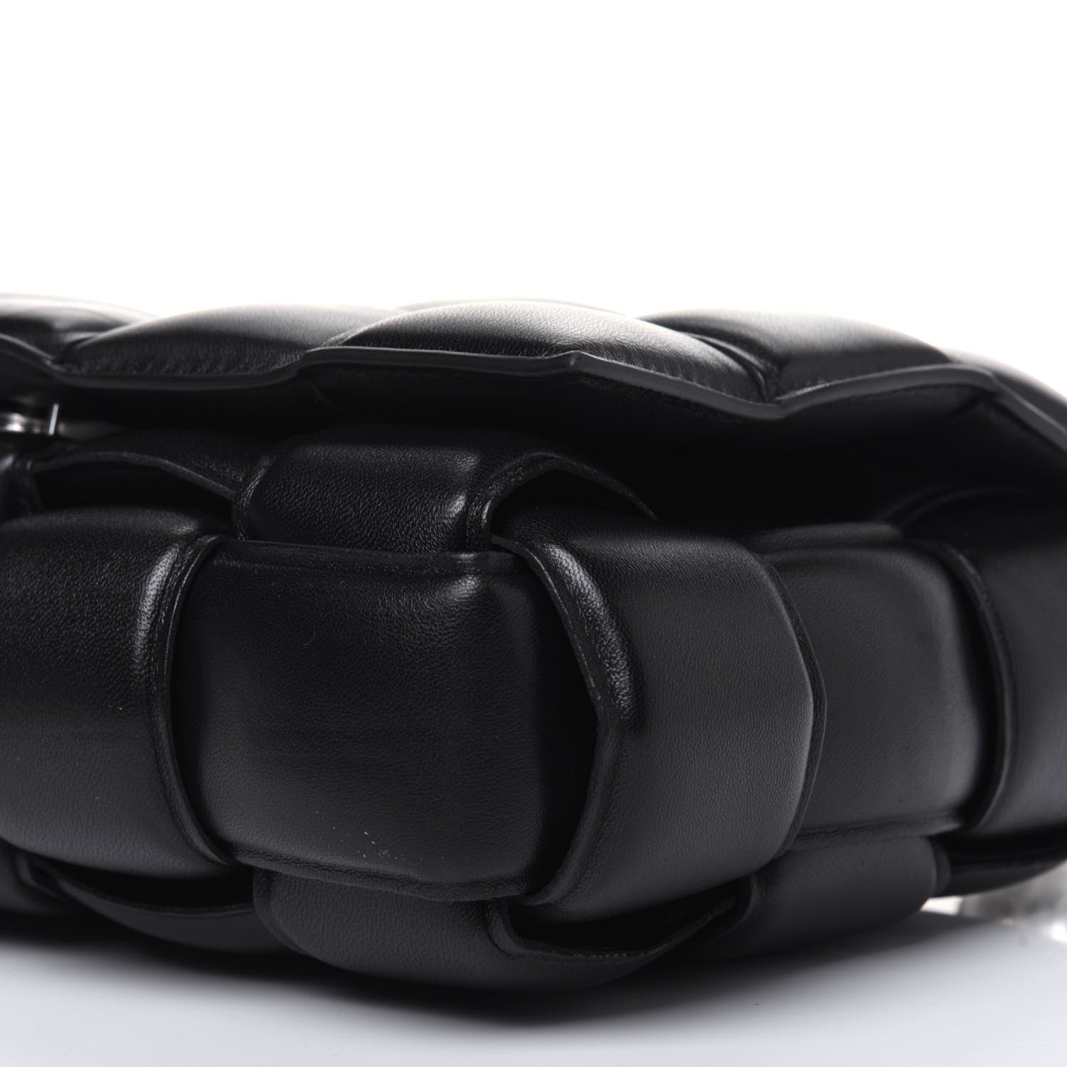 Bottega Veneta Lambskin Maxi Intreccio Padded Chain Cassette Crossbody Bag Black 14 of 14