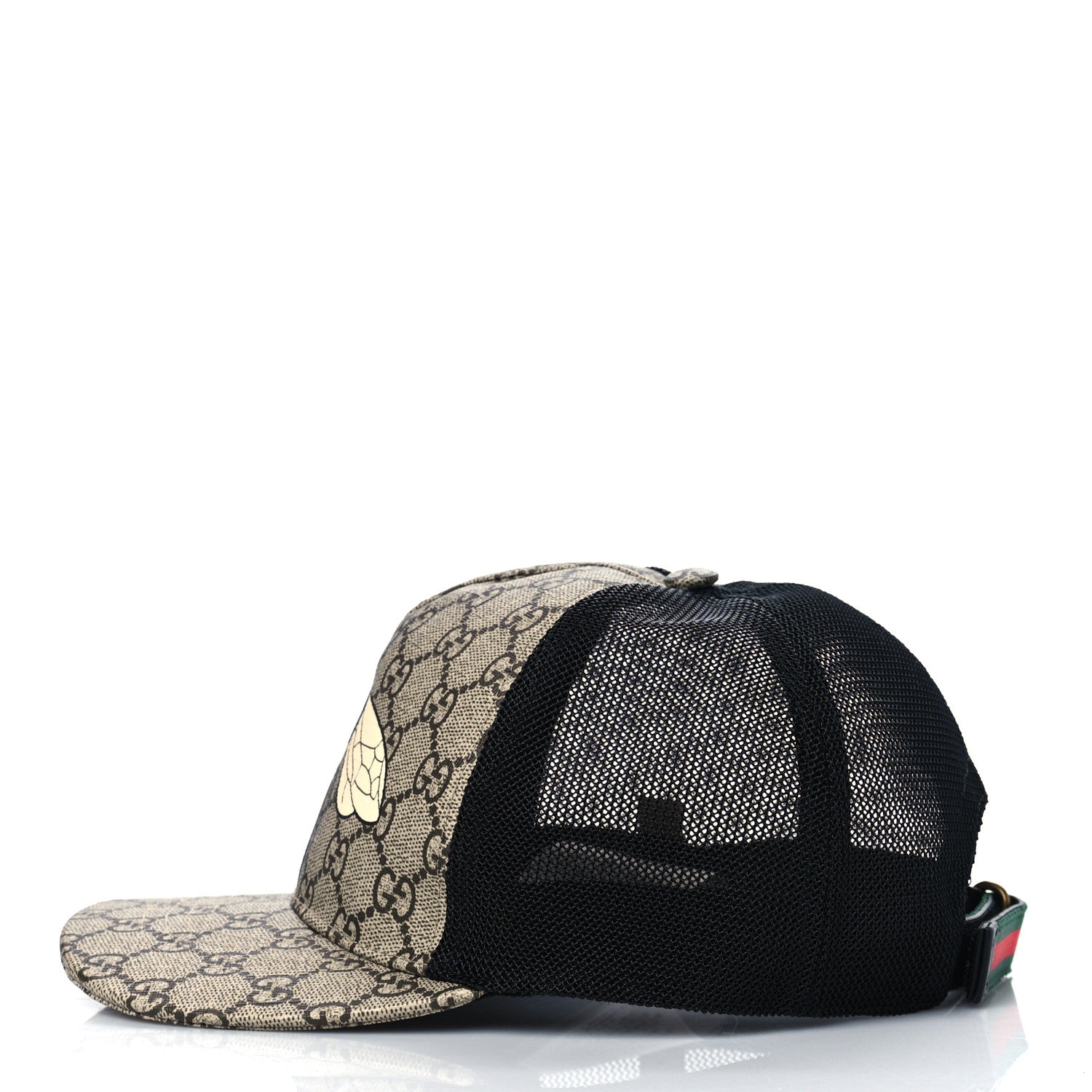 Gucci GG Supreme Monogram Bee Print Baseball Hat M Beige 4 of 9