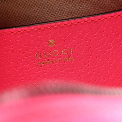 Gucci GG Supreme Monogram Textured Dollar Calfskin Web Ophidia Small Crossbody Bag Beige Ebony Fuchsia 5 of 11