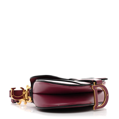 Christian Dior Supple Calfskin Mini Saddle Bag With Strap Purple 4 of 11