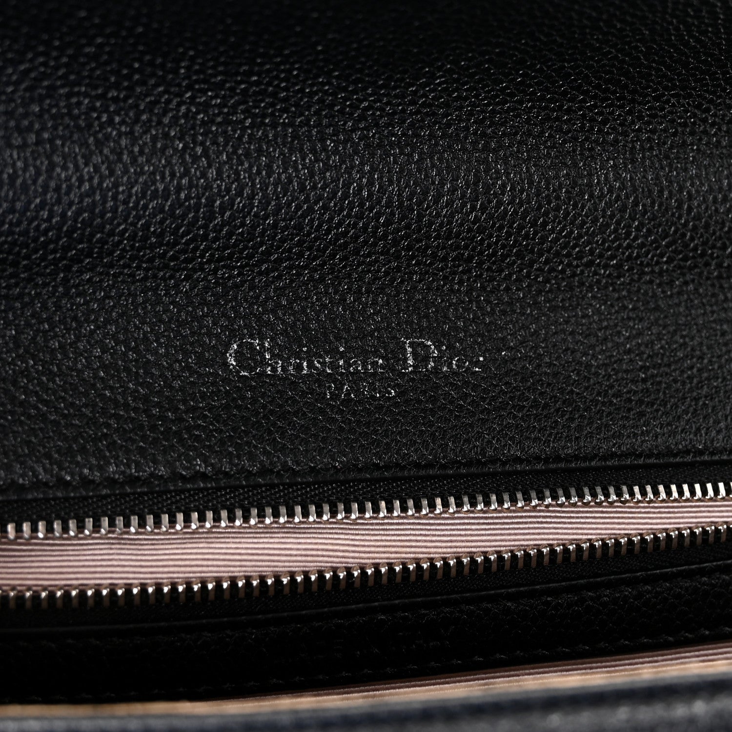 Christian Dior Grained Calfskin Medium Diorama Flap Bag Black 6 of 10