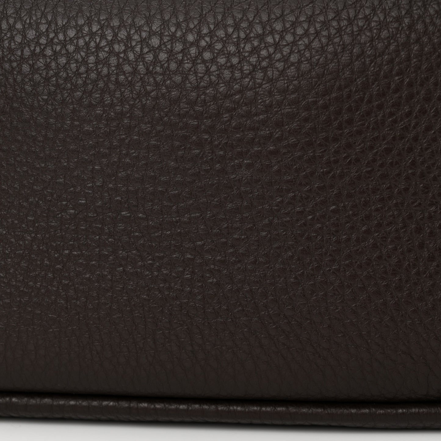 Grained Deerskin Bea Tote Marron Fonce