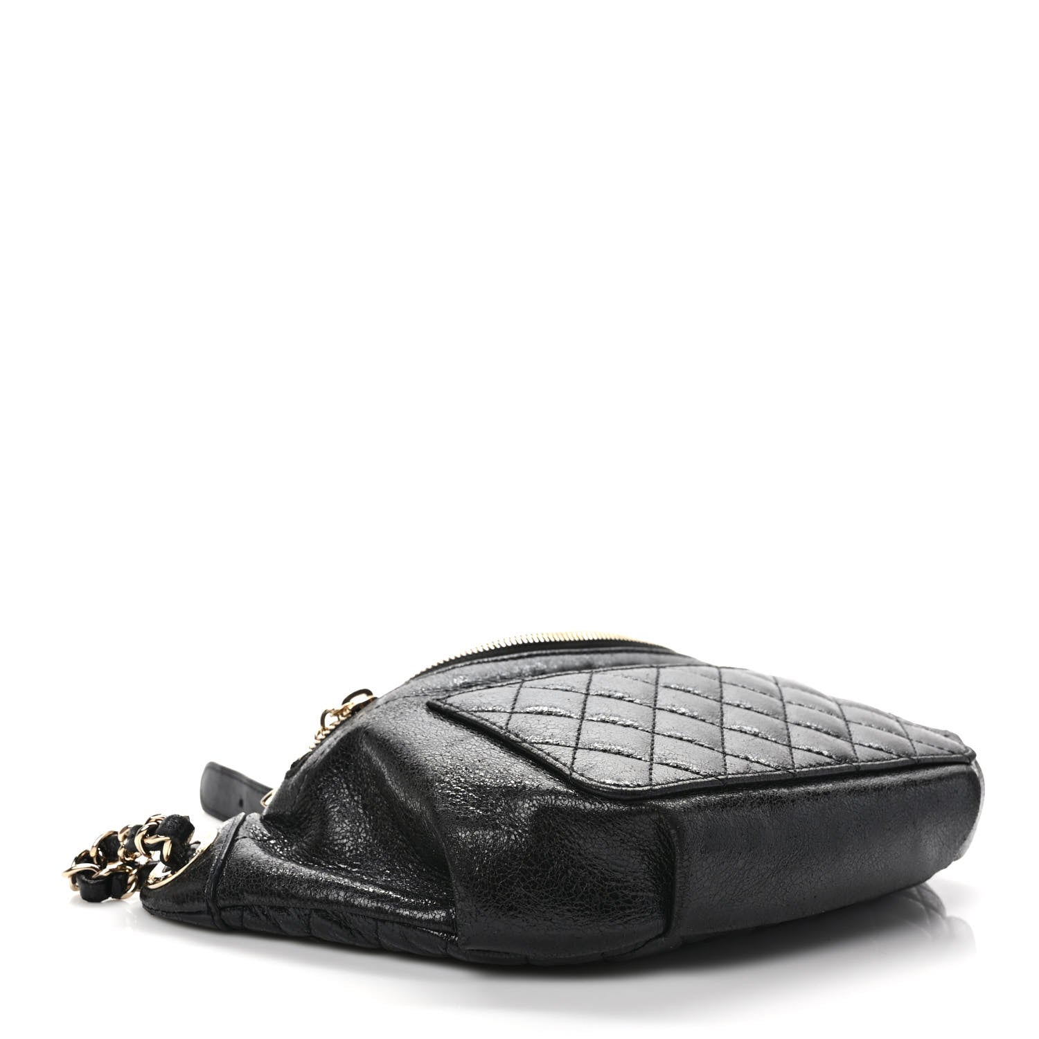 Chanel Lambskin Quilted Waist Bag Fanny Pack Black 4 of 8