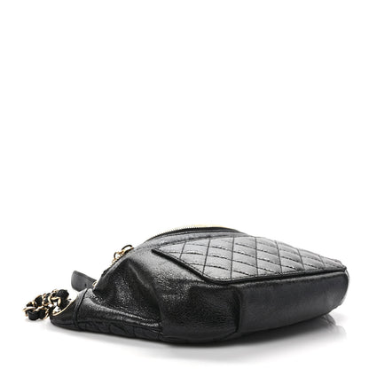 Chanel Lambskin Quilted Waist Bag Fanny Pack Black 4 of 8