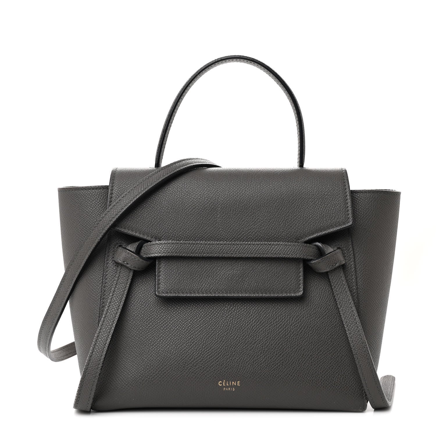 Celine Grained Calfskin Nano Belt Bag Grey 1 of 11